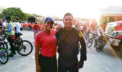 Karolay Solano, con su padre, el sargento Javier Solano (QEPD)