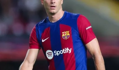 El delantero polaco del Barcelona, Robert Lewandowski.