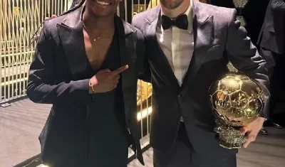 Linda Caicedo y Lionel Messi.