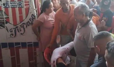 Lugar del atentado en Sabanagrande