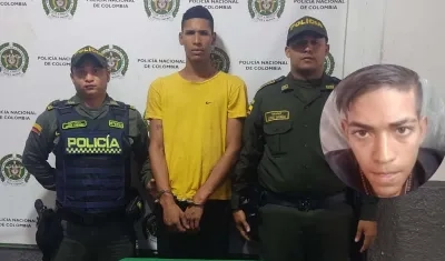 Luis Eduardo Sáez Reyes, capturado; y la víctima Jean Paul Villalobos.