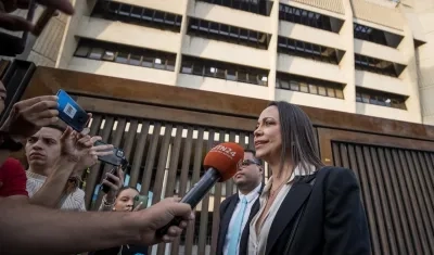 La candidata presidencial María Corina Machado.