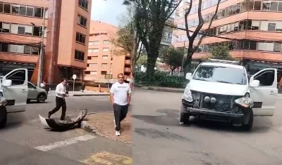 Accidente de Juan Pablo Montoya en Bogotá.