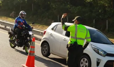 Operativos de control de la Policía de Tránsito. 
