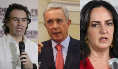 Federico Gutiérrez, Álvaro Uribe Vélez y María Fernanda Cabal. 