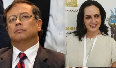 El Presidente Gustavo Petro y la senadora María Fernanda Cabal.