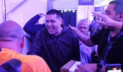 Juan Román Riquelme durante las votaciones.