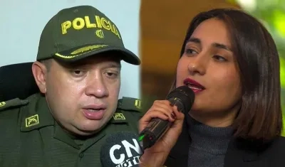 Coronel Carlos Alberto Feria y Laura Sarabia, directora del Departamento de Prosperidad Social.