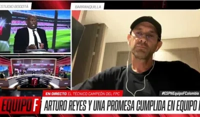 Imagen del programa y del momento en que chocaron el 'Tino' y Reyes.