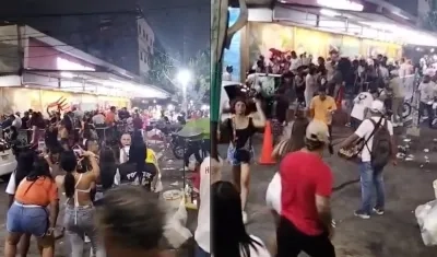 Trifulca en el barrio Simón Bolívar.