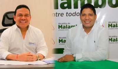 El Alcalde de Puerto Colombia, Wilman Vargas y el de Malambo, Rumenigge Monsalve.