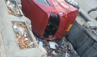 Así quedó el vehículo.