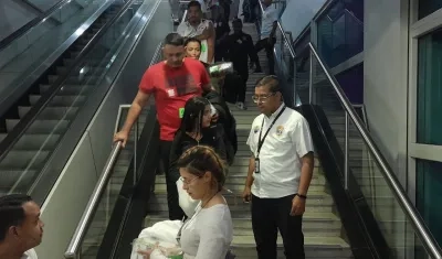 Venezolanos repatriados en Maiquetía. 