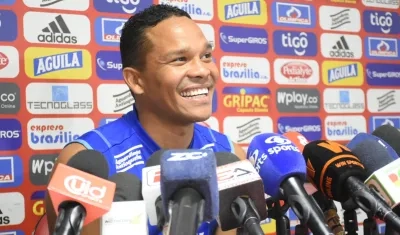 Carlos Bacca lleva 14 goles en la Liga y 99 con la camiseta del Junior.