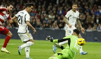 La definición de Brahim Díaz para el primer gol del Real Madrid. 