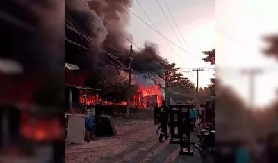 La emergencia en El Henequén se presentó hacia las 4 de la tarde de este lunes 25.