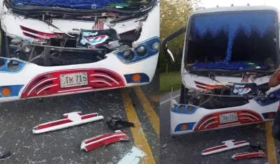 La buseta accidentada