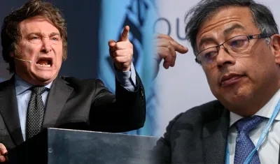 Javier Milei, Presidente electo de Argentina y Gustavo Petro, Presidente de Colombia.