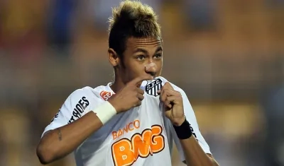 Neymar durante sus comienzos en el Santos. 