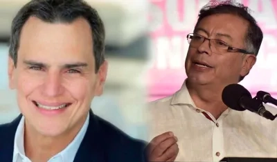 El empresario barranquillero Samuel Tcherassi y el Presidente Gustavo Petro
