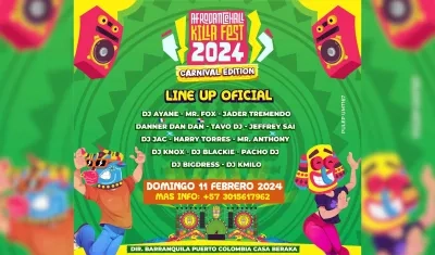 Afrodancehall Killa Fest.