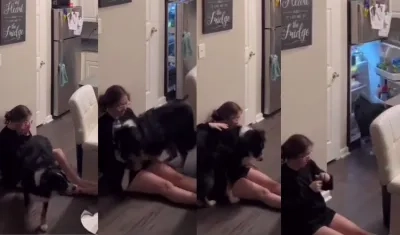 'Bailey' junto a su dueña Katie.