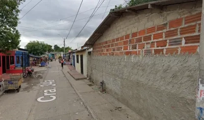 Sector donde se registró el ataque sicarial. 