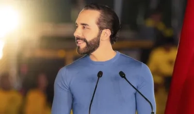 El presidente de El Salvador y candidato a la reelección, Nayib Bukele.