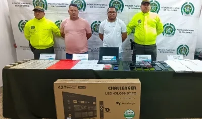 Fabio Rafael Vallejo y Wilmer Jesús Gutiérrez Martínez, los capturados.