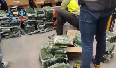 Cocaína incautada en España. 