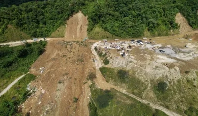  Imagen aérea de la zona de la tragedia.