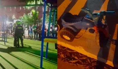 Parque del barrio San Antonio donde fueron asesinados padre e hijo