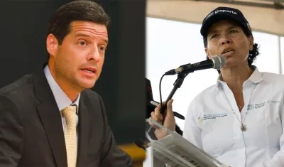 Senador Mauricio Gómez Amín y la Ministra Astrid Rodríguez.