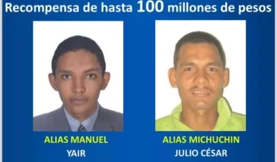 Los dos presuntos responsables del ataque a bala a camioneta de la Policía. 