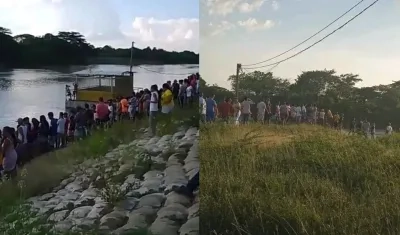 Lugar donde desapareció el niño en el Canal del Dique. 