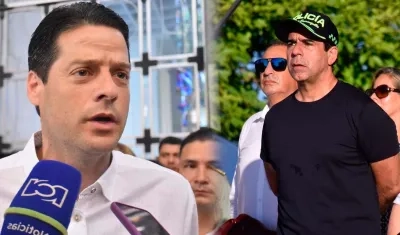 El senador Mauricio Gómez y el Alcalde Alejandro Char