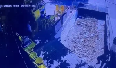 Aspecto del accidente. 