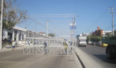 Montaje de los palcos.