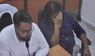 Nicolás Petro durante la audiencia de lectura de acusación.