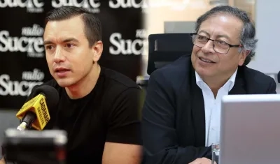 El Presidente de Ecuador, Daniel Noboa y el de Colombia, Gustavo Petro.