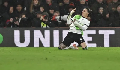 Celebración del uruguayo Darwin Núñez.