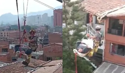 La mujer tenía que recibir atención médica por una lesión en una pierna.