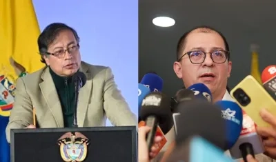 El Presidente Gustavo Petro y el fiscal Francisco Barbosa. 