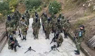 Miembros de 'Los Pachenca' que leyeron el comunicado.