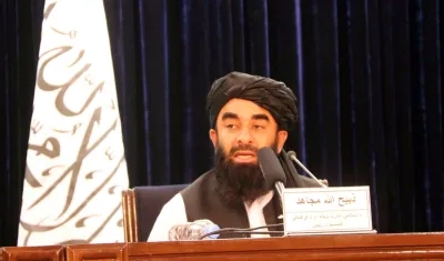 El portavoz del Gobierno de los talibanes, Zabiullah Mujahid,