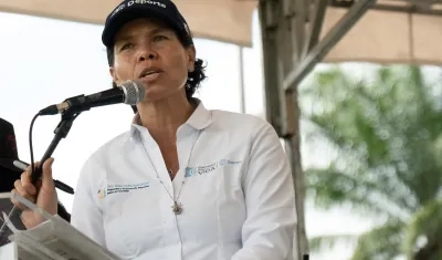 La Ministra del Deporte, Astrid Rodríguez.