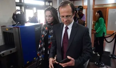 Catalina Serrano y el ex ministro Andrés Felipe Arias.