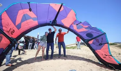 El gobernador Verano en el centro de eventos náuticos en Salinas de Rey el pasado 7 de enero