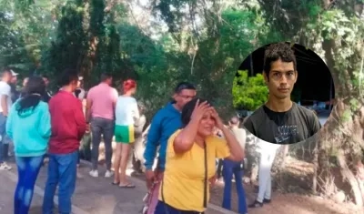 Luis Fernando Mojica Zabala (recuadro) y el sector en donde fueron hallados los cuerpos de los menores