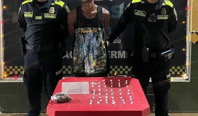 Una de las personas capuradas en Cartagena